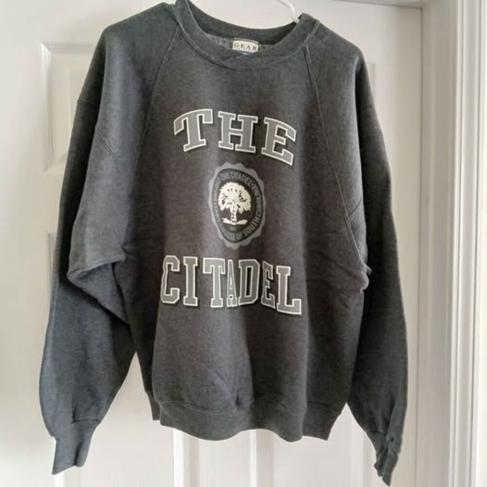 vintage 1990s GEAR for The Citadel, The Military College crewneck sweatshirt.